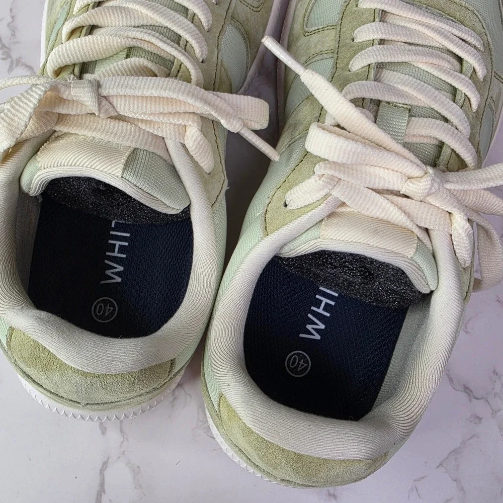Whitin Barefoot Sneakers Green Minimalist Wide Toe Box Shoes Womens EU40/US9.5